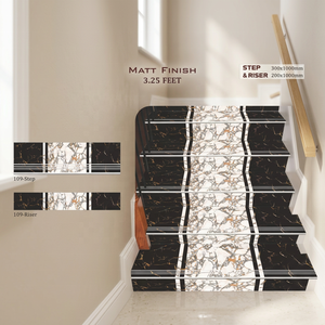 Marchepied en porcelaine GVT de qualité export, 300x1000mm, marche antidérapante 200x1000mm, gris, prix abordable, carrelage céramique pour escalier - Product Image 4