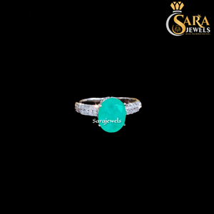 Anillo de Plata 925 con Gema Ovalada de Esmeralda de Alta Calidad para Mujer, Estilo Clásico de Compromiso, Piedra de Nacimiento de Mayo, de la India - Product Image 1
