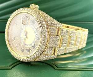 Reloj de Moissanita de Lujo de Alta Calidad, Reloj Personalizado con Incrustaciones de Diamantes para Regalo, Venta al por Mayor de Fábrica, Relojes Mecánicos con Incrustaciones de Diamantes Estilo Hip Hop - Product Image 3