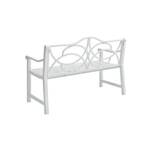 Panca da Esterno per Giardino e Patio con Schienale e Braccioli, Struttura in Ferro e Acciaio, Seduta a Doghe per Parco, Cortile, Portico - Panche da Esterno - Product Image 5