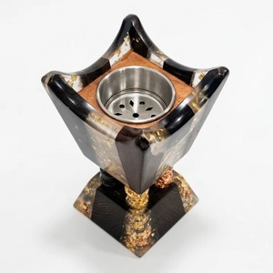 Brûleur à Bakhoor décoratif arabe en bois et résine poli à la main de luxe - Product Image 2
