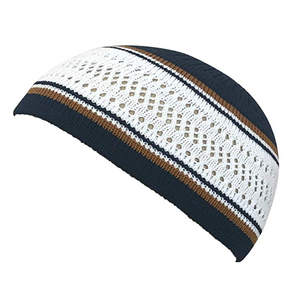 Bonnet Kufi Élastique Musulman en Gros avec Motifs Rayés et Couleurs Personnalisées – Nouveauté Tendance - Product Image 5