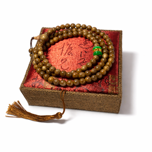 Pulsera de cuentas de madera de agar - 108 cuentas redondas de madera de agar - Product Image 4