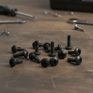 PDC Pan Head Washer Phillips Drive Drill Point Black Coated Carbon Steel Standard Thread Class 4.8 & 6.8 Inch <b>Screw</b> Model 11 - Product Image 1