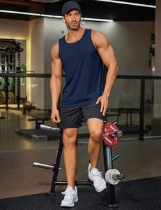 Débardeur de sport pour homme, écologique, sans manches, tissu extensible en spandex/coton, respirant, séchage rapide, entraînement, gym - Product Image 3