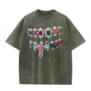 Camiseta Oversize Estampada para Hombre, de Algodón, Holgada, con Hombros Caídos y Manga Corta, Estilo Casual Urbano - Product Image 1