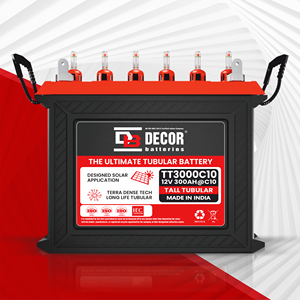 แบตเตอรี่ทรงกระบอกขนาดใหญ่ 12V 300AH C10 ยี่ห้อ Brand Decor สำหรับงานหนัก ระบบกักเก็บพลังงานแบบ Deep Cycle ระบบสำรองไฟฟ้าใช้งานได้นาน - Product Image 1