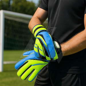 Football Goalkeeper <b>Gloves</b> Professional Customized German Latex Palm High Grip Custom Breathable Finger Protection Match Play - Product Image 3