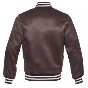 OEM 2025 High Street Custom Men's Varsity Jacket High Quality Baseball Letterman Stand Long Breathable Sleeves - Product Image 2