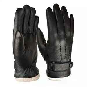 Guantes de Invierno de Alta Moda SOLID INTERNATIONAL al por Mayor, de Piel de Oveja Auténtica y Cuero PU, Compatibles con Pantalla Táctil, con Logotipo Personalizado, Cálidos - Product Image 6