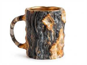 Mug à café en bois minéral coloré, style minimaliste, avec bouchon à vis, unisexe, cadeau de Noël, bois minéral naturel, vente en gros, nouveauté - Product Image 4