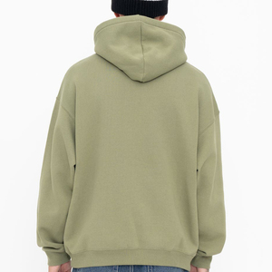 Sweat à capuche oversize 100 % coton en tissu français, brodé, uni, style streetwear pour hommes et femmes, hiver, thermique, imprimé sérigraphié - Product Image 4