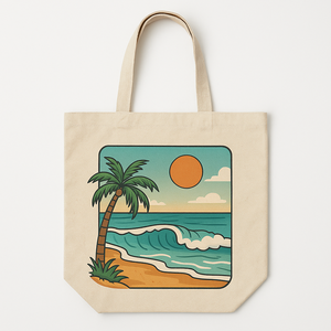 Bolsa de lona de algodón de gran capacidad con asas personalizadas con el logotipo impreso a su diseño, bolsa de playa de algodón con logotipo personalizado al por mayor. - Product Image 2