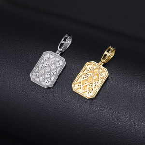 Moissanite <b>Dog</b> <b>Tag</b> Pendant With Chain Iced Out Luxury Hip Hop Mens Statement <b>Necklace</b> Bold Fashion Jewelry Gift - Product Image 5