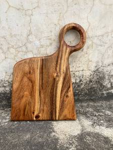 Ensemble de planches à découper en bois d'acacia de qualité supérieure avec poignée au prix d'usine, planches à charcuterie en bois multifonctionnelles - Product Image 5