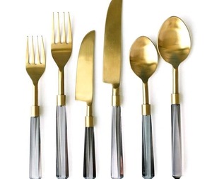 <b>High</b> Quality Resin Handle Cutlery Set Stainless Steel Flatware Dining Set for <b>Kitchen</b> <b>Table</b> Elegant Durable Utensils Collection - Product Image 3