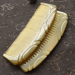 Luxury Natural Cow Horn Comb Waterproof Unique Design Agate Handmade Technique for <b>Beard</b> Hair <b>Care</b> by blossom craft india - Product Image 1