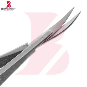 Tijeras de belleza con muelle de acero inoxidable de hojas curvas 2026, OEM ODM, la mejor calidad en color plateado, producto personalizable - Product Image 2