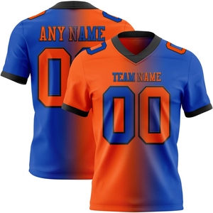เสื้อฟุตบอลแฟชั่นไล่เฉดสีน้ำเงิน-ส้ม-ดำ ของแท้จาก OMMIZ INDUSTRY ขายส่งโดยตรง - Product Image 1