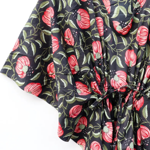 Kaftan en coton imprimé à la main en gros, robe de soirée pour femme, robe longue de plage en coton imprimé, tenue de soirée - Product Image 4