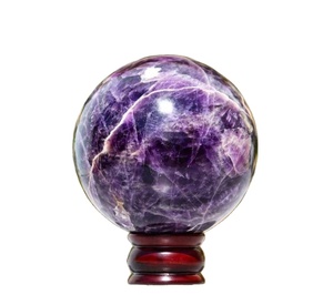 Factory Price Large Chevron Amethyst Sphere High Quality Huge Dream Amethyst <b>Crystal</b> <b>Ball</b> Handmade Energy Stone for Meditation - Product Image 1