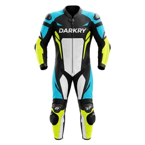 Combinaison de course en cuir pour moto personnalisée, équipement de pilotage pour la piste, bottes et gants inclus, vente en gros, fournisseur d'équipements de protection DARKRY - Product Image 1