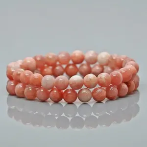 Natural Sun Stone 8mm Smooth Round AA Grade Gemstone Beads <b>Stretch</b> <b>Bracelet</b> Healing Jewelry Wholesale - Product Image 5