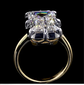 Anillo de Diamante Cultivado en Laboratorio con Certificación IGI y Claridad VVS-VS, Corte Esmeralda Radiante, en Oro, Joyería Fina para Mujer - Product Image 3
