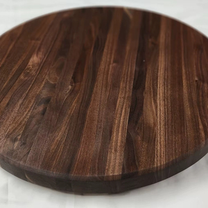 Wood Double Tier Rotating Tray Smooth-Spin Lazy Susan for <b>Tabletop</b> Spice Serving - Product Image 1