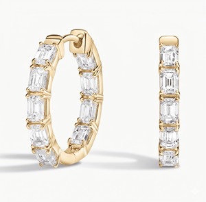 <b>Hoops</b> Earrings Diamond Earrings Gold and <b>Silver</b> Earrings Natural and Lab Grown Diamonds Earrings <b>Hoops</b> Fine Jewelry for Women - Product Image 1