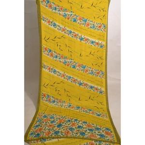 Tissu en Soie Poly Indienne à Motifs Floraux, 5 Yards, Vintage Bohème, pour Confection de Robes et Artisanat de Couture - Product Image 2