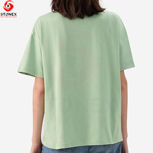 T-shirts personnalisés en gros, manches courtes, 100% coton, impression par transfert thermique, logo brodé, t-shirts vierges pour femmes, personnalisables - Product Image 4