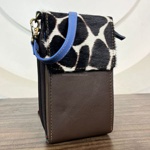 ใหม่จริงทําด้วยมือหนังรีไซเคิลมือถือสลิงกระเป๋าหลายสีผู้หญิงมีสไตล์ผมสัตว์พิมพ์ที่ไม่ซ้ํากันมือถือC Rossbodyกระเป๋า - Product Image 4