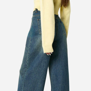 Pantalones de Mezclilla para Mujer, Estilo Holgado, 2025, de Alta Calidad, con Bordado Personalizado, 100% Algodón Premium - Product Image 3