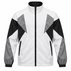 New Design Reasonable Price High Quality <b>Black</b> Men's <b>windbreaker</b> Jacket Premium & Breathable Custom Logo Print - Product Image 5