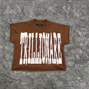 Custom Distressed <b>Patchwork</b> Oversized Cropped T-<b>Shirt</b> for Men & Women | Heavyweight Cotton Streetwear Vintage Raw Edge Tee - Product Image 5