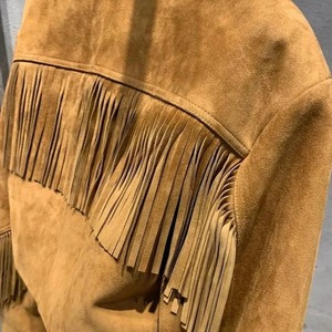 Veste en cuir à franges 2026 pour femme en cuir de vache véritable, style cowgirl, idéale pour les festivals western - Product Image 5