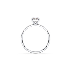 REYES Enchanting Radiant Cut 1.11Ct HPHT CVD Lab Grown Diamond <b>Ring</b> in 14K Solid Gold Rhodium Plated <b>Fine</b> Jewelry For Women - Product Image 5