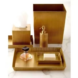 Modern Design Metal <b>Bathroom</b> <b>Set</b> Stylish Bath <b>Accessories</b> Collection for Contemporary Home Hotel Resort Vanity - Product Image 3