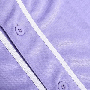 Maillots de baseball de style professionnel, tissu polyester de qualité supérieure, tissu performant, fermeture à boutons traditionnelle, maille respirante - Product Image 5