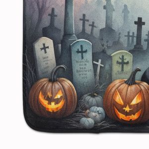 Alfombra de baño de espuma viscoelástica para Halloween de Boston Terrier, alfombra de cocina antifatiga lavable a máquina, cojín cómodo para Cocina - Product Image 4