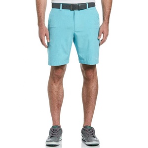 Shorts de golf personnalisés pour hommes en tissu peigné de coton, extensibles dans les 4 sens, style urbain, motif uni, fermeture éclair écologique - Product Image 6