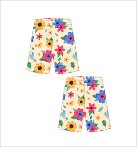Pantalones Cortos de Baloncesto Personalizados con Estampado Floral y de Aves Vibrante, Ligeros, Transpirables, de Malla, Estilo Deportivo Urbano - Product Image 1