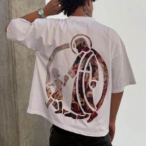 เสื้อยืดผ้าฝ้ายโอเวอร์ไซส์ลายกราฟิกศิลปะวินเทจสไตล์ลำลองทรงหลวมแฟชั่นสตรีทแวร์ เสื้อยืดยูนิเซ็กซ์ ผู้ผลิตเสื้อยืด - Product Image 2