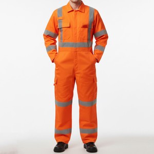 Custom Reflective Safety <b>Overall</b> High Visibility Workwear Coverall with Reflective Tape for <b>Construction</b> Workers - Product Image 1