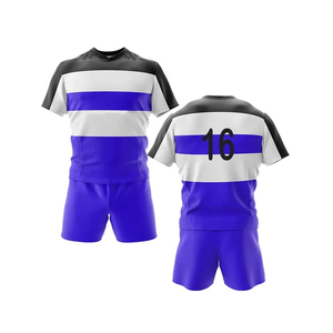 Dernier style, vente en gros, nouveau design, ensemble de tenue de rugby, fabricant, logo personnalisé par sublimation, broderie, impression couleur, OEM ODM - Product Image 3