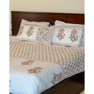 Parure de lit en coton imprimé floral esthétique faite à la main, respirante, pour toutes les saisons, décorative pour la maison, prix de gros - Product Image 4