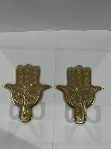 Brass <b>Hand</b> <b>Towel</b> Hook Vintage Decorative <b>Hand</b> Shaped Wall Hook <b>Towel</b> <b>Holder</b> for <b>Bathroom</b> Kitchen Bedroom Entryway and Home - Product Image 1