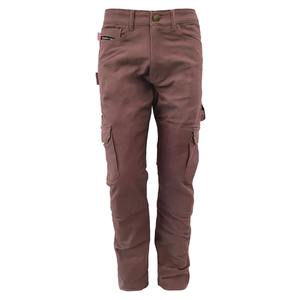 Pantalon cargo à coupe décontractée en tissu de coton doux avec taille à cordon de serrage, plusieurs poches fonctionnelles et un style décontracté. - Product Image 1