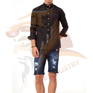 Shorts de Mezclilla Personalizados Estilo Urbano para Hombre, Transpirables, de Lona, Cintura Media, Largo hasta la Rodilla - Product Image 3